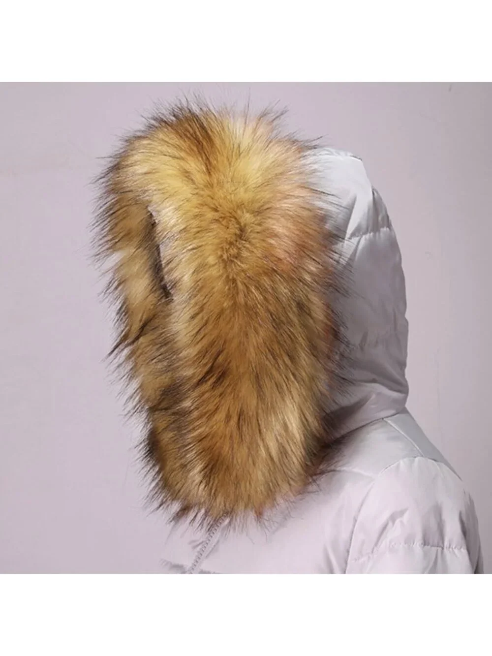 Cozy Faux Fur Collar Detachable Hood Trim Neck Warmer Scarf Shawl Wrap for